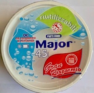 MAJOR PIATTI RIUTILIZZABILI FONDI 45 PEZZI   ITT0466