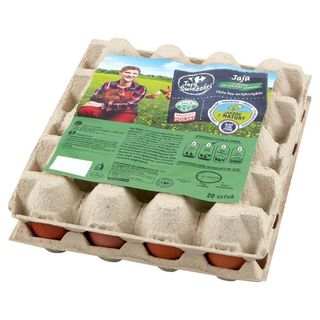 Carrefour Targ Świeżości Jaja z chowu na wolnym wybiegu 20 sztuk