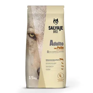 Salvaje Base Adultos Pollo Pienso Para Perros 15Kg