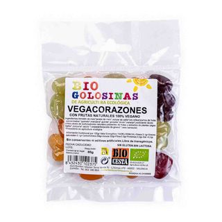 Golosinas bio Vegacorazones 80g Bio Cesta