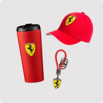 Merchandising Ferrari.