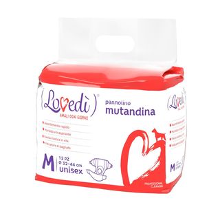 Loved㬠pannolino mutandina 12 pz m