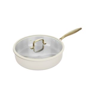 Padella alta 28 cm in acciaio bianco oro - California - LEI003658NOC