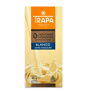 Chocolate Blanco 0% Azúcares Añadidos Trapa Tableta 90 Gr.