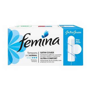 Femina Tampony z powłoczką Satin Sense Normal, 24 szt.