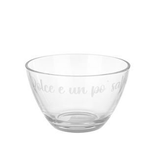 Coppetta vetro 450 ml - scritta Writty