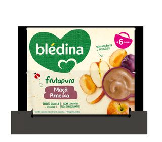 Bolsa Puré de Fruta Maçã e Ameixa +6 Meses Blédina 380G