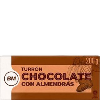 BM Turrón Chocolate Con Almendras 200 G