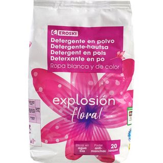 Detergente En Polvo Floral Eroski, Bolsa 20 Dosis (25879230)