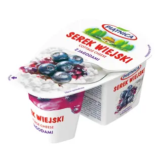 Piątnica Serek wiejski z jagodami, 150 g
