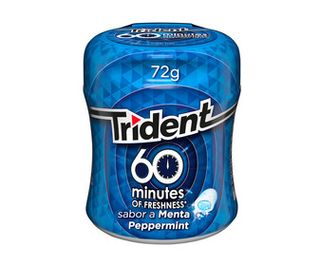 Chicle Gragea Sabor A Menta 60 Minutos de Frescura Trident 72 G.