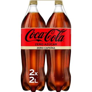 Refresco De Cola Sin Cafeína Coca Cola Zero 2X2 L.