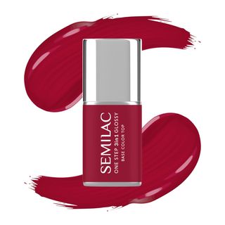 Semilac Lakier hybrydowy One Step Glossy, S575 Dark Red