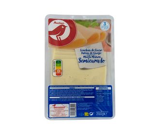 Queso en Lonchas Semi Curado Mezcla Producto Alcampo 200 G.