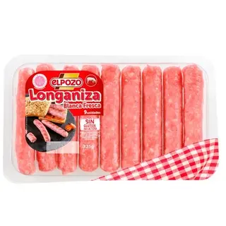 Longaniza De Cerdo Blanca Elpozo Bandeja 325 G