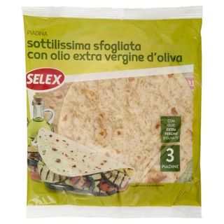 Selex Piadine Sottilissime con Olio Extra Vergine d'Oliva 7% 3x120 g