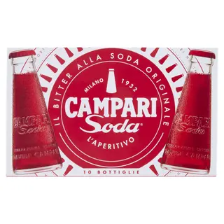 Campari Soda L'Aperitivo Bitter Alla Soda Bottiglie 10 X 9,8 Cl