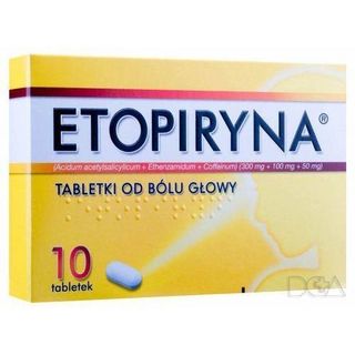 Etopiryna 300 mg + 100 mg + 50 mg 10 tabletek