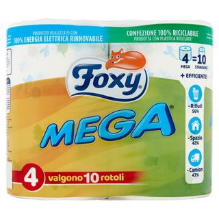 Foxy Mega Carta igienica 2 veli decorata 4 rotoloni - 8008260111032
