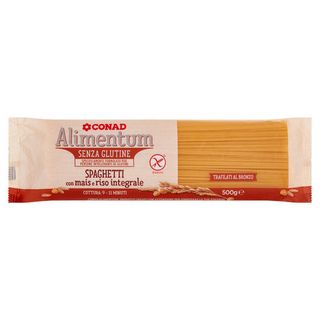 CONAD Alimentum Senza Glutine Spaghetti con mais e riso integrale 500 g - 8003170082588