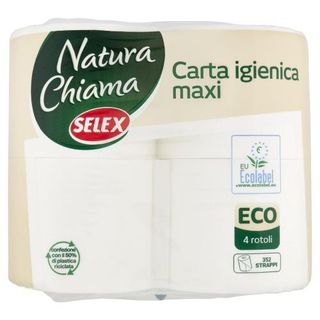 Selex Natura Chiama Carta Igienica Eco 2 Veli 4 Maxi Rotoli