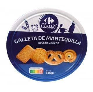 Galletas De Mantequilla Receta Danesa Carrefour Classic 340 G.