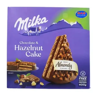 MILKA ნამცხვარი ალმონდი შოკოლადითა და თხილით უგლუტენო-400გრ/7312930006148