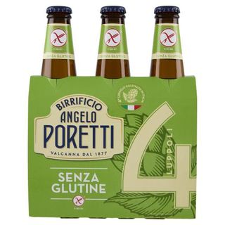 3 Birre SENZA GLUTINE 4 Luppoli 3x33cl Angelo Poretti