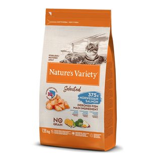 Nature'S Variety Selected Adult Sterilised Salmón Noruego Pienso Para Gatos 1.25Kg