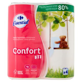 Carrefour Essential Carta Igienica Confort 4 Pz