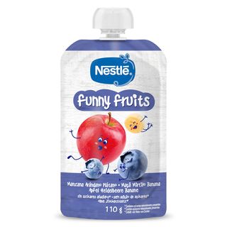 Puré De Arándanos, Manzana Y Plátano Funny Fruits Nestlé Bolsa 110 G