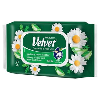 Velvet Camomile & Aloe Vera Nawilżany papier toaletowy 48 sztuk