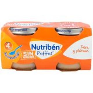 Potito De Pera Y Plátano Sin Almidón Nutriben Pack 2X120 Gr. (24543290)