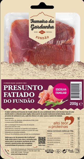 Presunto do Fundão Fatiado 7 meses de Cura Fumeiro da Gardunha 200G