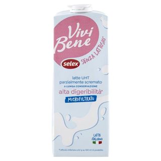 Selex Vivi Bene Latte Uht Microfiltrato Parzialmente Scremato Alta Digeribilità 1000 Ml - 407003