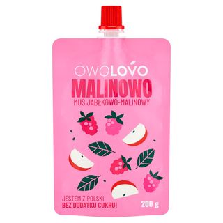 Owolovo Mus jabłkowo-malinowy, 200 g