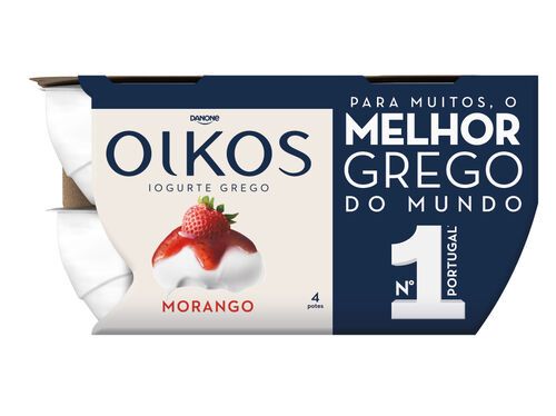 IOGURTE OIKOS DANONE GREGO MORANGO 4X110G