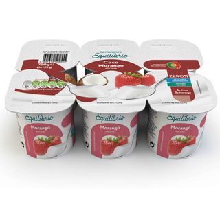 Iogurte Magro Aroma Morango e Coco Continente Equilíbrio (emb. 750 gr (6 un))