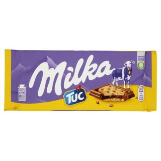 Milka Tuc Sandwich, Tavoletta Di Cioccolato Al Latte 100% Alpino Con Tuc Cracker - 87G - 743438