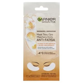 Garnier Skincare Maschera Occhi Anti Fatica con Acqua di Cocco e Acido Ialuronico, Arancione