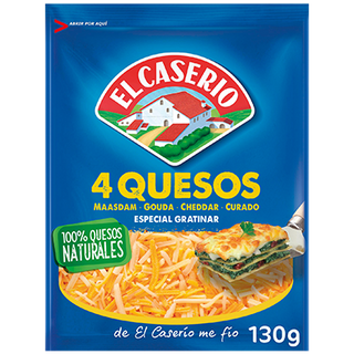 Queso Rallado 4 Quesos El Caserio 120 G