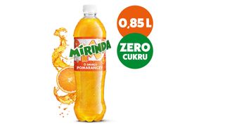 Mirinda Zero Cukru - Napój gazowany o smaku pomarańczowym - 850 ml