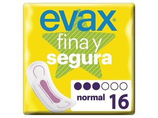 PENSOS HIGIÉNICOS FINA E SEGURA NORMAL EVAX 16 UN