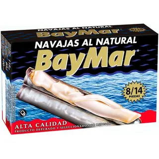 Navajas Al Natural 8-14 Piezas Baymar, Lata 63 G (24946642)