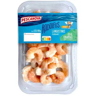 Langostino Vannamei Pelado Cocido Pescanova, Bandeja 180 G