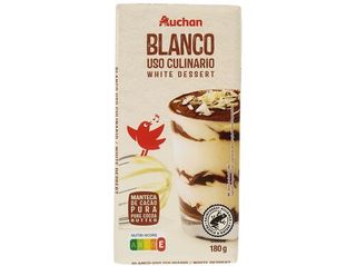 CHOCOLATE BRANCO AUCHAN:CULINÁRIA 180G