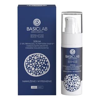 BasicLab Esteticus Serum 10% Trehaloza , 5% Peptyd Snap-8, Kwas Hialuronowy 