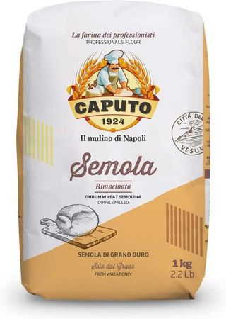 Farinha Italiana Caputo Semola Di Grano Duro Rimacinata Durum Wheat Semolina 1 Kg