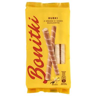 Bonitki Rurki z kremem o smaku waniliowym 280 g