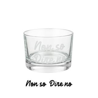 Coppetta in vetro 190 ml - scritta Non so dire di no